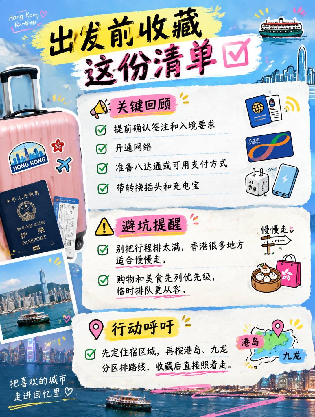 成品图 3：出发清单